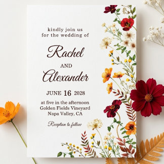 Invitación floral | Invitación de boda elegante