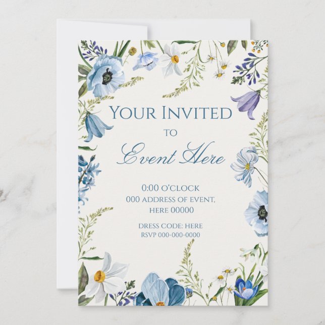 INVITACIÓN FLORAL INVITATION  (Anverso)