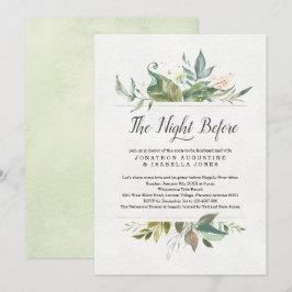 Invitación Floral La noche antes de la cena del ensayo