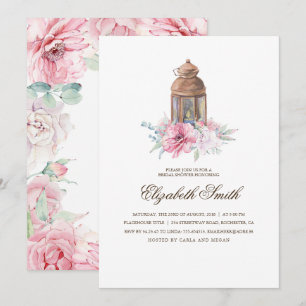 Invitación Floral Lantern Bridal Shower