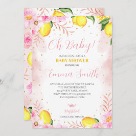 Invitación Floral Lemonade Baby Shower