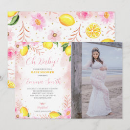 Invitación Floral Lemonade Baby Shower Photo
