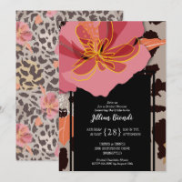Floral Leopard Animal Print Bridal Shower
