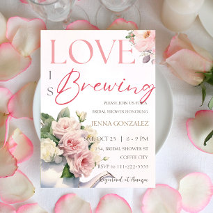 Invitación Floral Love está preparando una ducha de novia en 