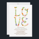 Invitación Floral LOVE Letters Rustic Woodland Boda<br><div class="desc">Esta colección de invitaciones a bodas incluye flores de bosque pintadas a mano que forman las palabras "LOVE", "RSVP, "Save the Date", y más. Este conjunto es perfecto para bodas en primavera, verano y otoño en el jardín y celebraciones ecológicas con la tierra. Los colores se pueden personalizar para que...</div>