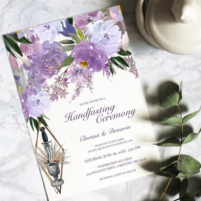 Invitación Floral malva aguda cáliz y amarga de amarre (Subido por el creador)