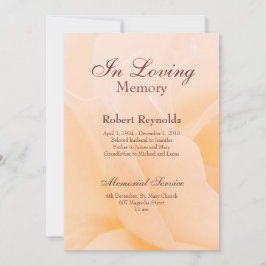Invitación Floral Memorial Service