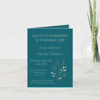 Invitación Floral Minimalista Elegante
