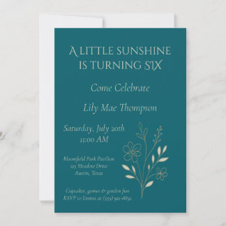 Invitación Floral Minimalista Elegante