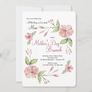 Invitación floral moderna