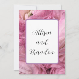 Invitación floral moderna a la boda