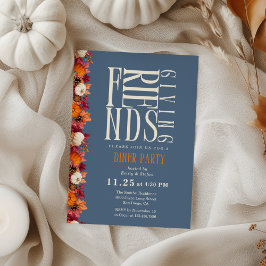 Invitación floral moderna para la cena