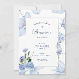 Invitación Floral Morado 