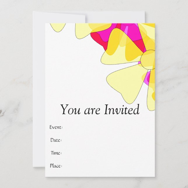 Invitación Floral Motif (Anverso)