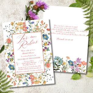 Invitación Floral Muy Por Encima de Rubíes Proverbios 31 Desa