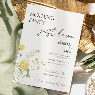 Invitación Floral Nada de fantasía sólo amor Boda