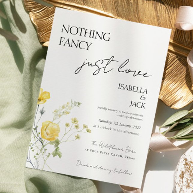 Invitación Floral Nada de fantasía sólo amor Boda (Subido por el creador)