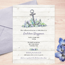 Invitación Floral Nautical Bridal Shower