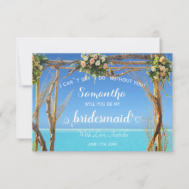 Invitación Floral Ocean Summer Beach Wedding Arch Bridesmaid