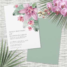 Invitación Floral Orchid Tropical Wedding