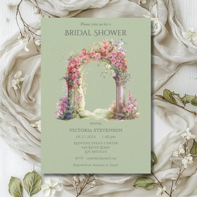 Invitación Floral Ornate Boda Arch Bridal Shower (Subido por el creador)