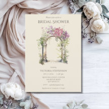 Floral Ornate Boda Arch Bridal Shower