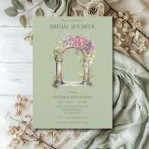 Floral Ornate Boda Arch Sage Bridal Shower