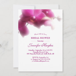 Invitación Floral Orquídea Rosa Ducha De Novias