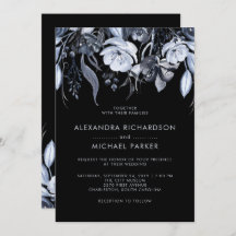 Floral oscura | Boda de acuarela negra