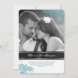 Invitación Floral Paisley Boho Moda Vintage Boda de fotografí