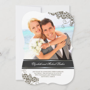 Invitación Floral Paisley Boho Moda Vintage Boda de fotografí