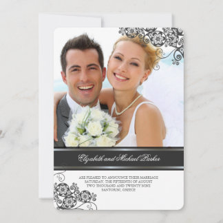 Invitación Floral Paisley Boho Moda Vintage Boda de fotografí