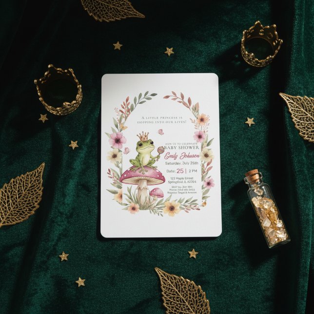 Invitación floral para baby shower de la Princesa  (Subido por el creador)