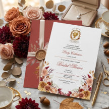 Invitación floral para baby shower de otoño inspir