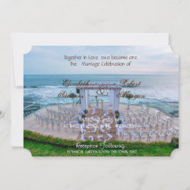 Invitación Floral para Boda en la Playa Adorable