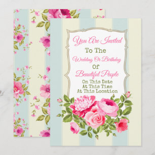 Invitación floral para cualquier evento