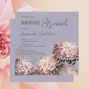 Invitación floral para desayuno de boda