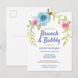 Invitación floral para despedida de soltera con Br