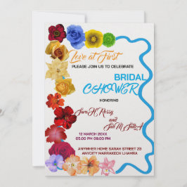 Invitación floral para despedida de soltera, Despe