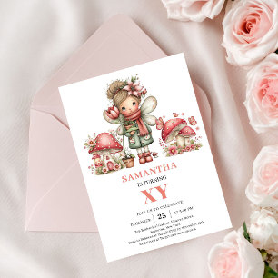Invitación floral para el segundo cumpleaños de la