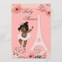 Floral París Eiffel Torre Étnica Ballerina Ducha