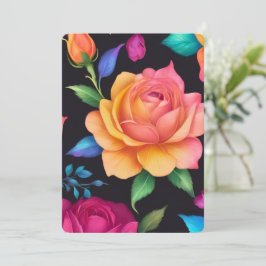 Invitación Floral Patern Rosa