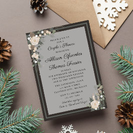 Invitación Floral Pine Holiday Winter Couple's Shower