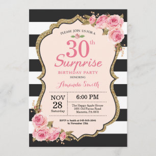 Invitación Floral Pink Peonies sorprenden a Fiesta de cumplea