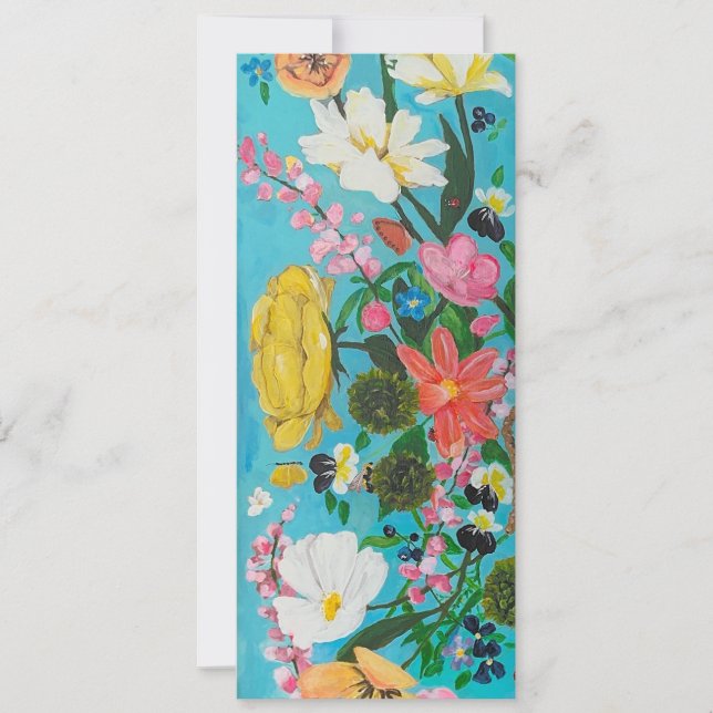 Invitación floral pintada (Anverso)