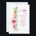 Invitación Floral Pole Graduation Invitation<br><div class="desc">A beautiful, watercolor invitation with a vertical pole of climbing flowers. (Background vector created by freepik - www.freepik.com). The card is easy to customize with your wording, font, font color and choice of six paper types. Not exactly what you're looking for? All our products can be custom designed to meet...</div>