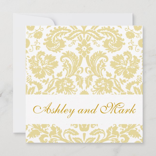 Invitación floral poner crema de la boda del (Anverso)