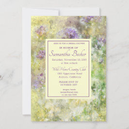 Invitación Floral púrpura elegante