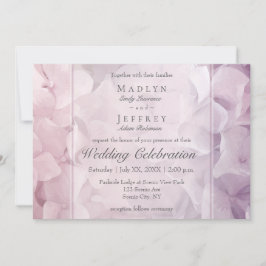 Invitación Floral Púrpura Púrpura Hidrangea Boda Jardín
