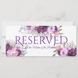 Invitación Floral púrpura reservada